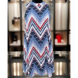 Speeckless High-neck Chevron Print Women Dress Size M